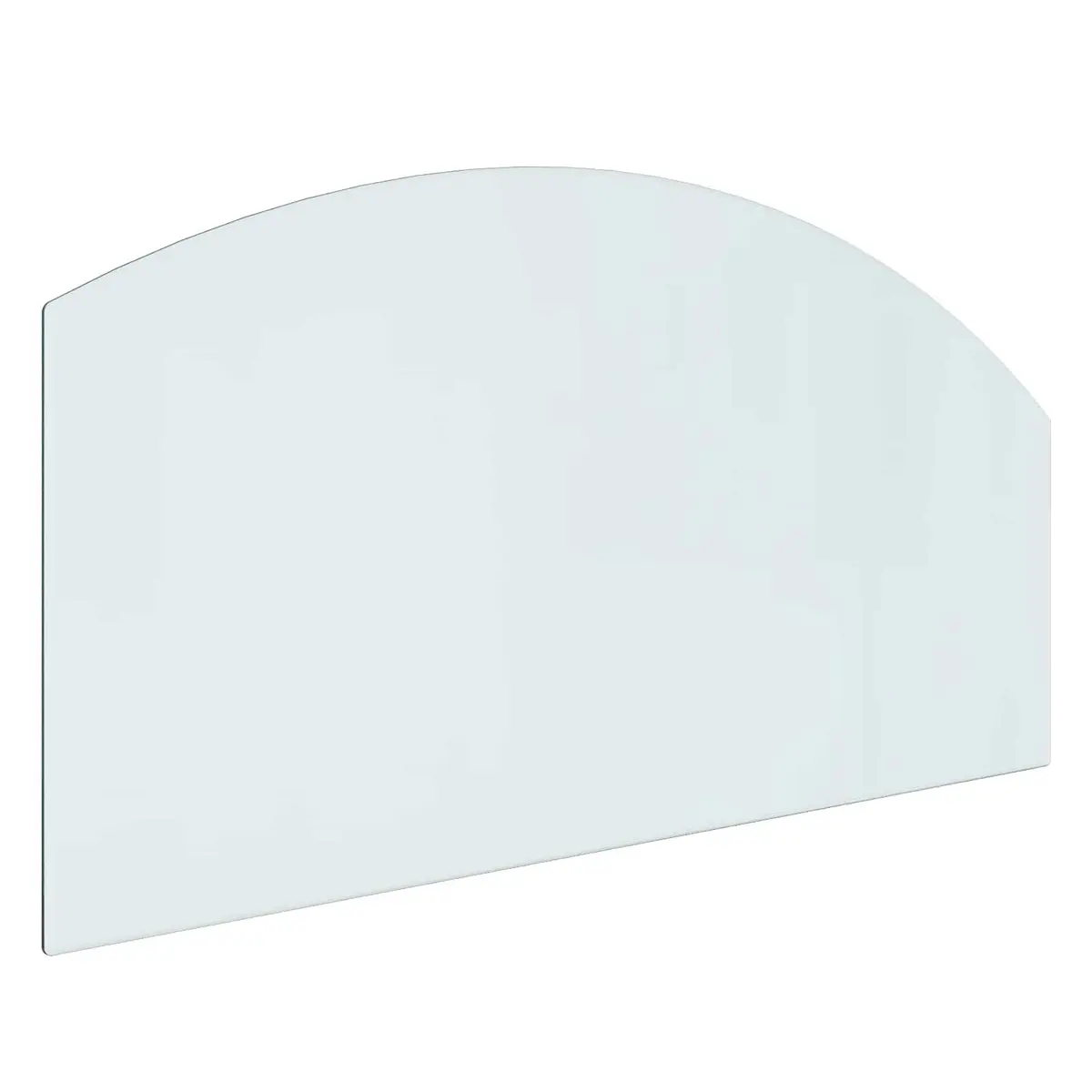 Tempered Glass Fireplace Plate Heat-Resistant 100x50cm Transparent Floor Protector