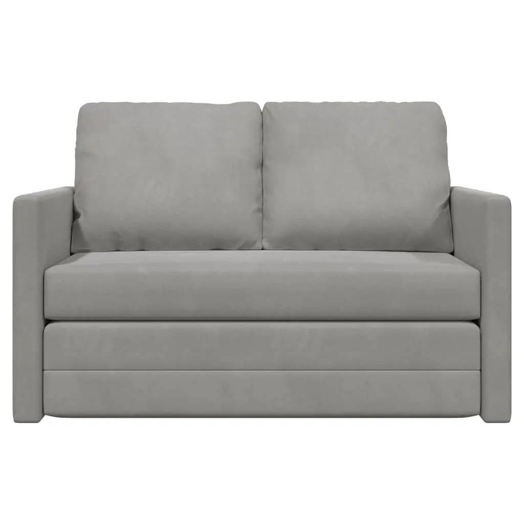 Floor Sofa Bed Convertible Loveseat Grey