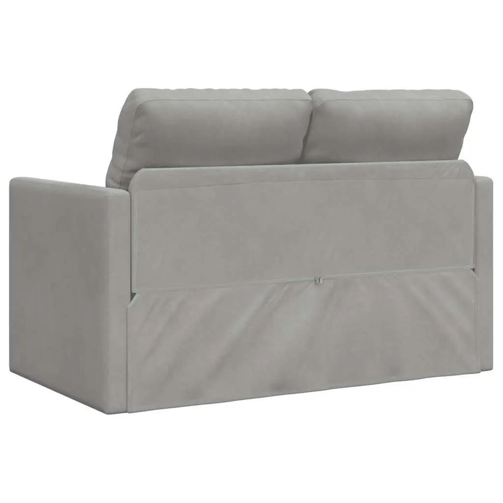 Floor Sofa Bed Convertible Loveseat Grey