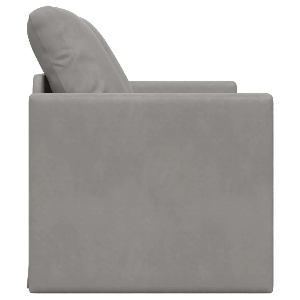 Floor Sofa Bed Convertible Loveseat Grey