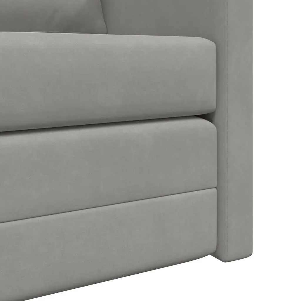 Floor Sofa Bed Convertible Loveseat Grey