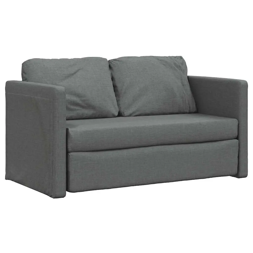 Floor Sofa Bed Convertible Sleeper Loveseat Folding Guest Bed Grey 112 x 174 x 55 cm
