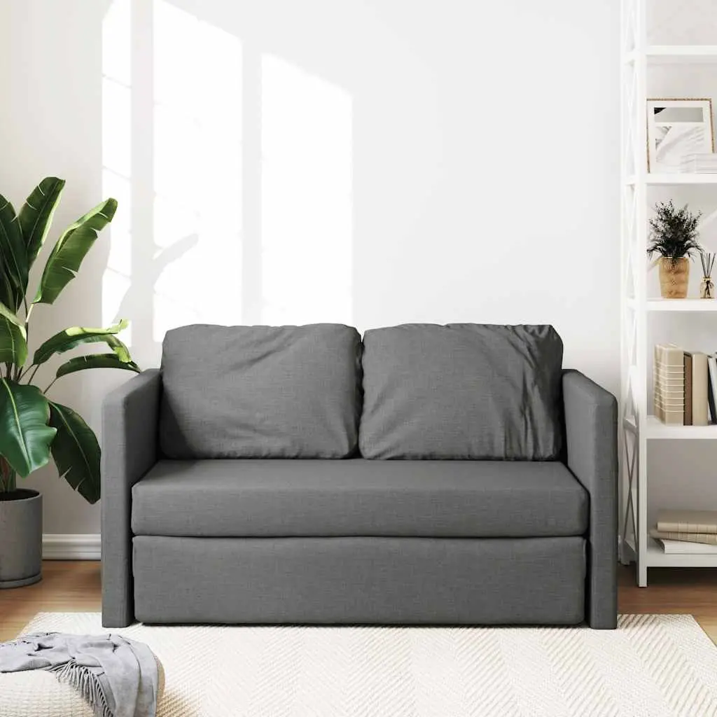 Floor Sofa Bed Convertible Sleeper Loveseat Folding Guest Bed Grey 112 x 174 x 55 cm