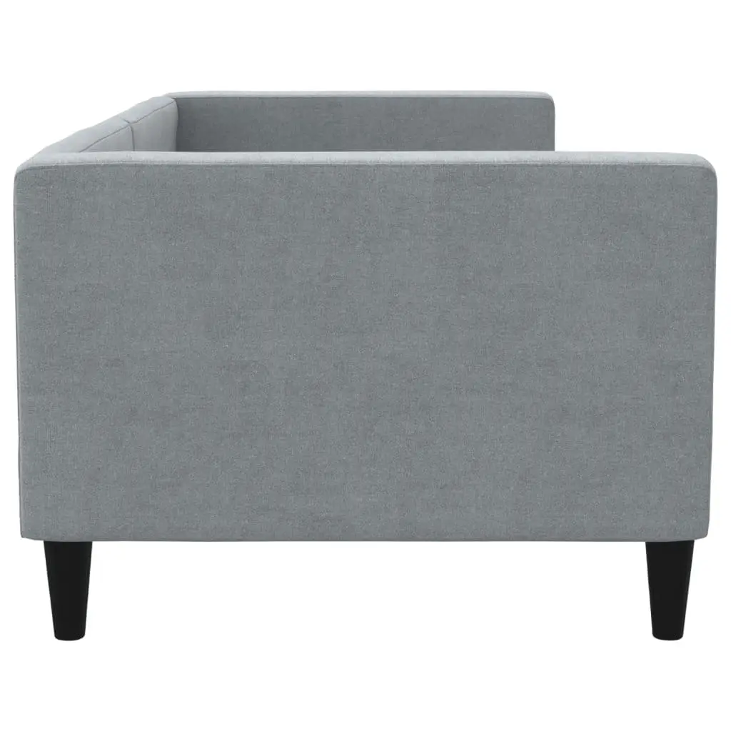Day Bed Sofa Couch 90x190 cm Fabric Grey Sleeper Guest Bedroom Living Room