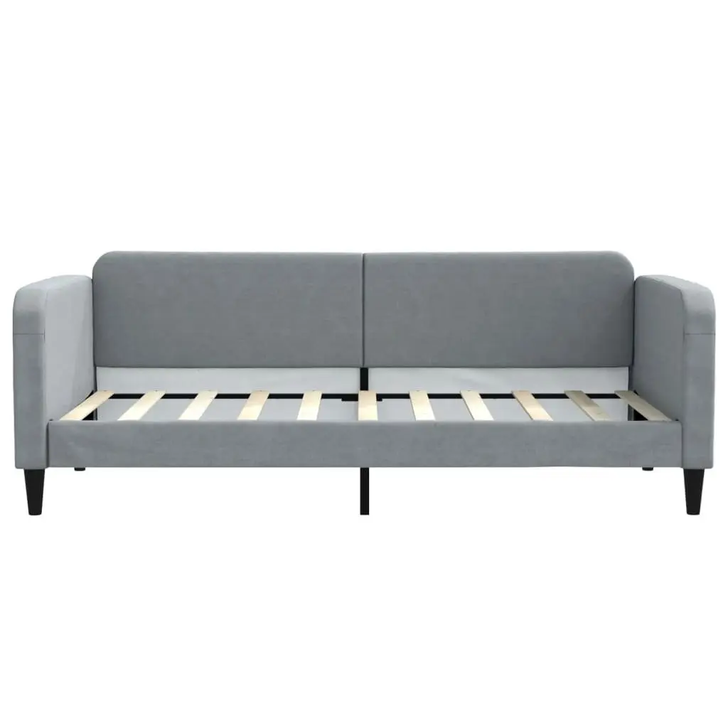 Day Bed Sofa Bed Grey Fabric Upholstered Modern 90x190 cm
