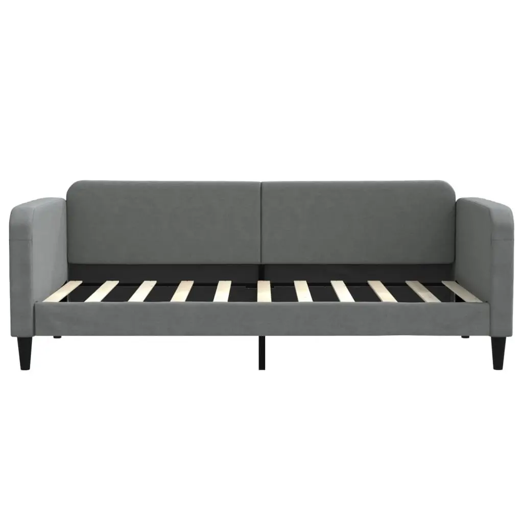 Day Bed Sofa Bed Grey Fabric 90x190 cm Modern Design Guest Bed Frame Slats