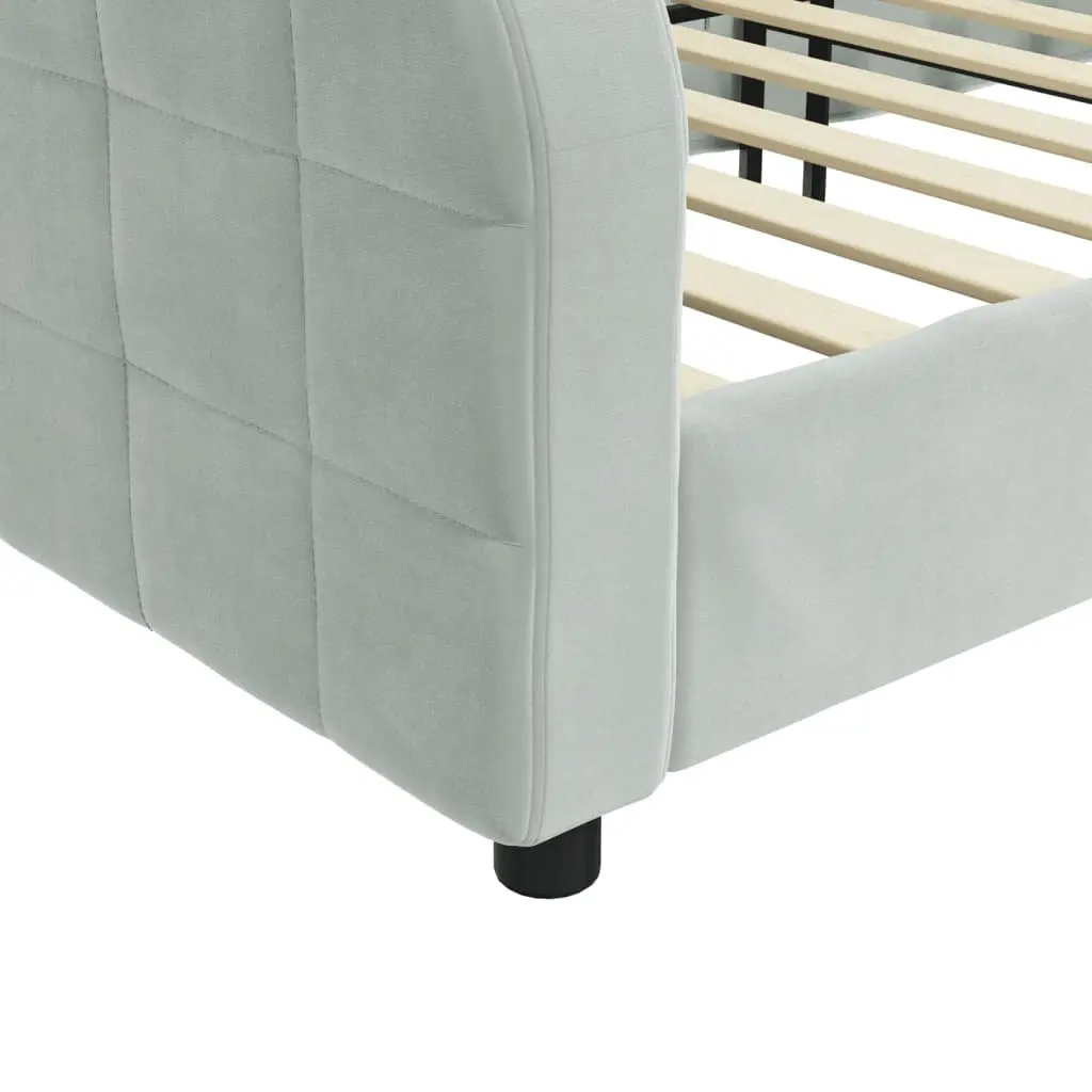 Day Bed Sofa Grey 90x190cm Modern Couch Furniture Guest Bedroom Living Room