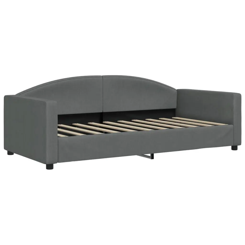 Day Bed Sofa Bed 90x190 cm Grey Fabric 2-in-1 Guest Bed Modern Design Frame