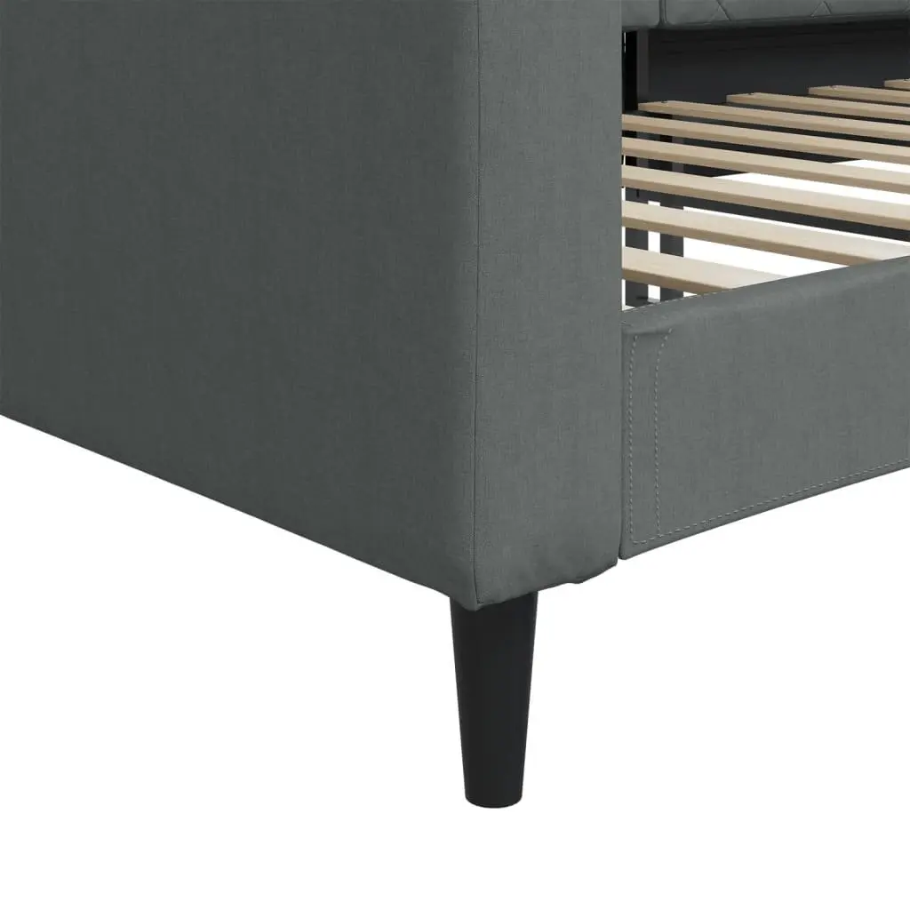 Day Bed Sofa Bed Grey Fabric 90x190cm