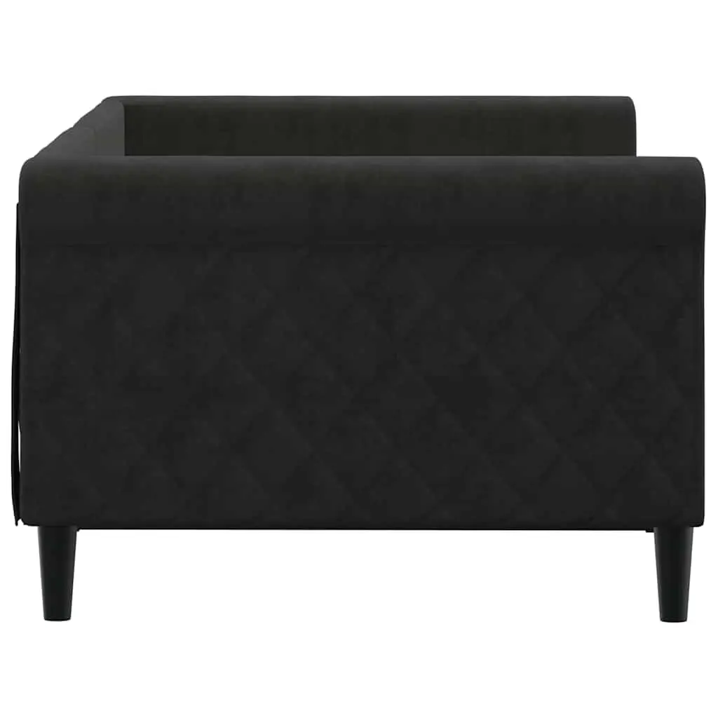 Day Bed Sofa Couch Black Velvet 90x190cm Bedroom Living Room Furniture Sleeper