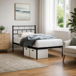Your Ideal King Single Metal Bed Frame 107x203 cm in Black