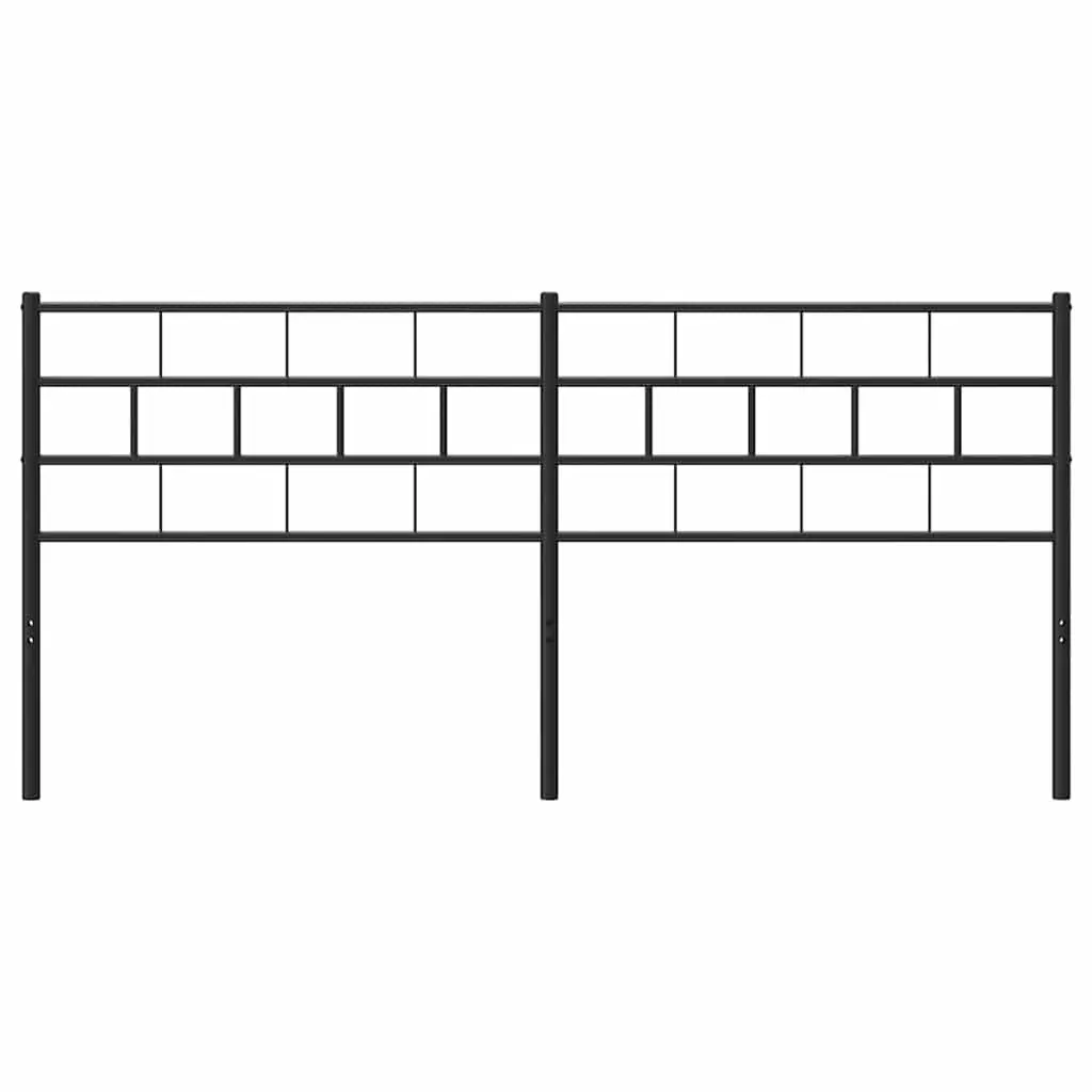 Metal Headboard Black 180cm Bed Frame Header Bedroom Furniture Stylish Design