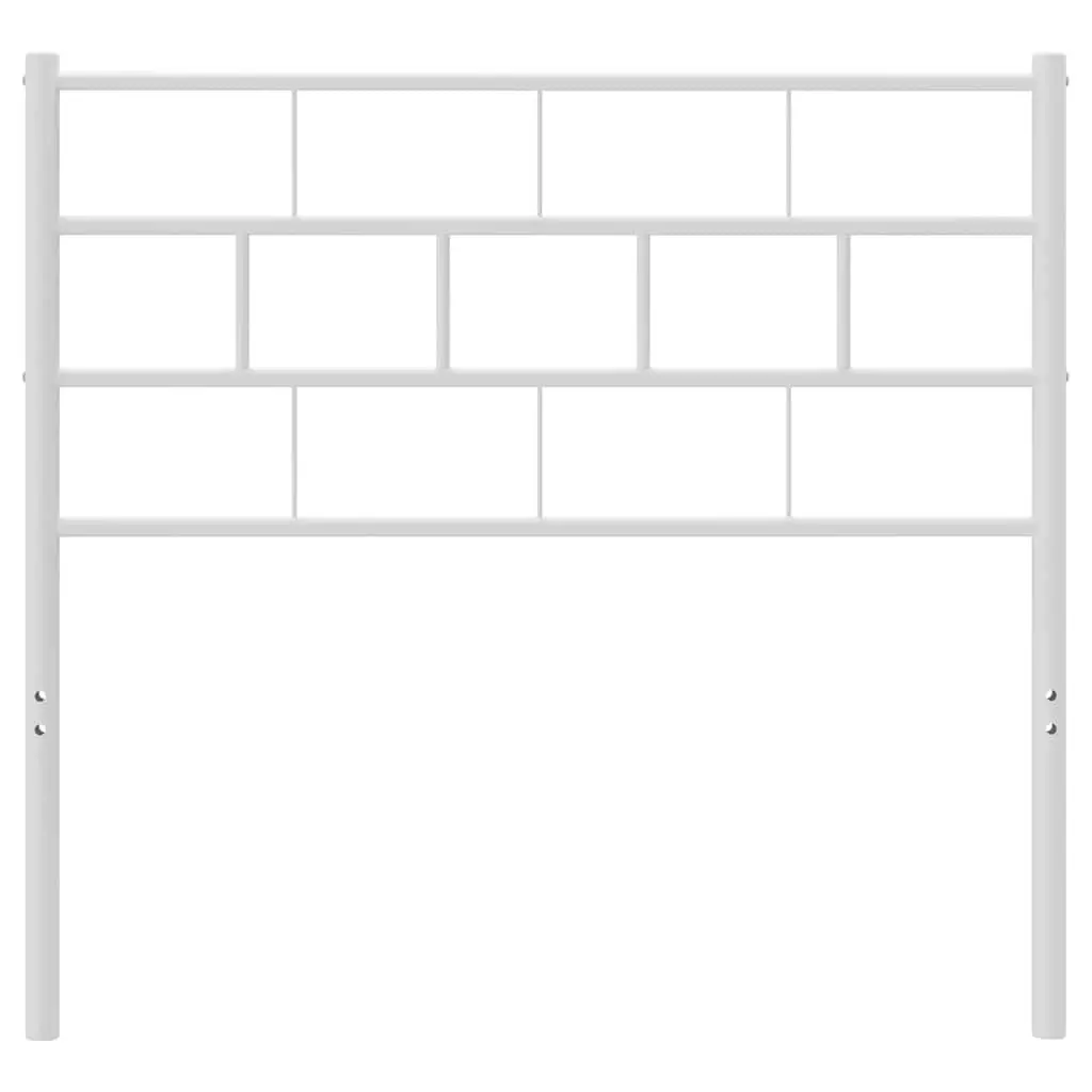 Metal Headboard White 90cm Bed Header Powder Coated Steel Frame Support