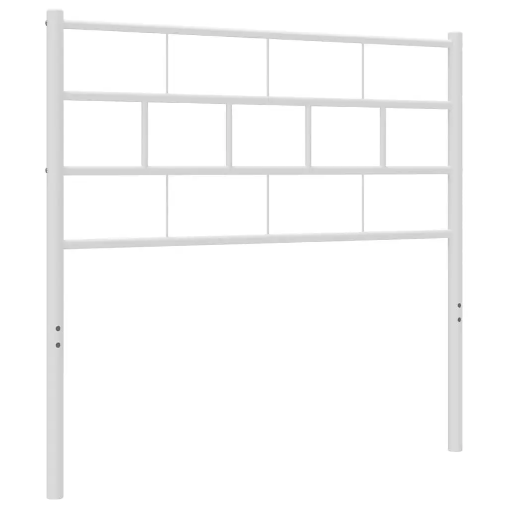 107cm White Metal Headboard