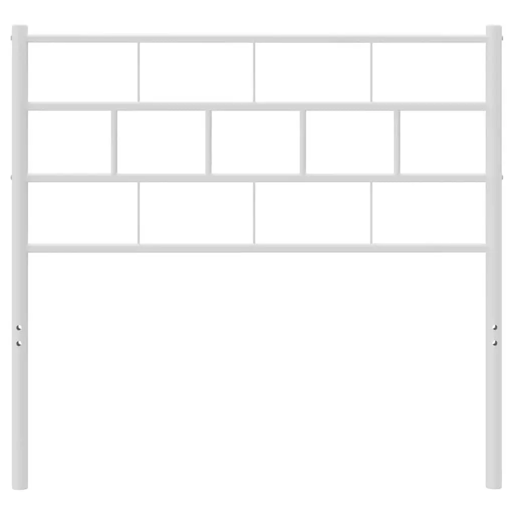 107cm White Metal Headboard