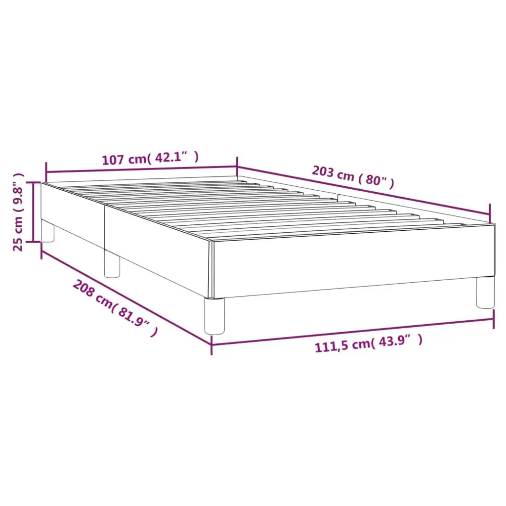 King Single Bed Frame Grey Fabric Upholstered Plywood Slats Sturdy Support Legs