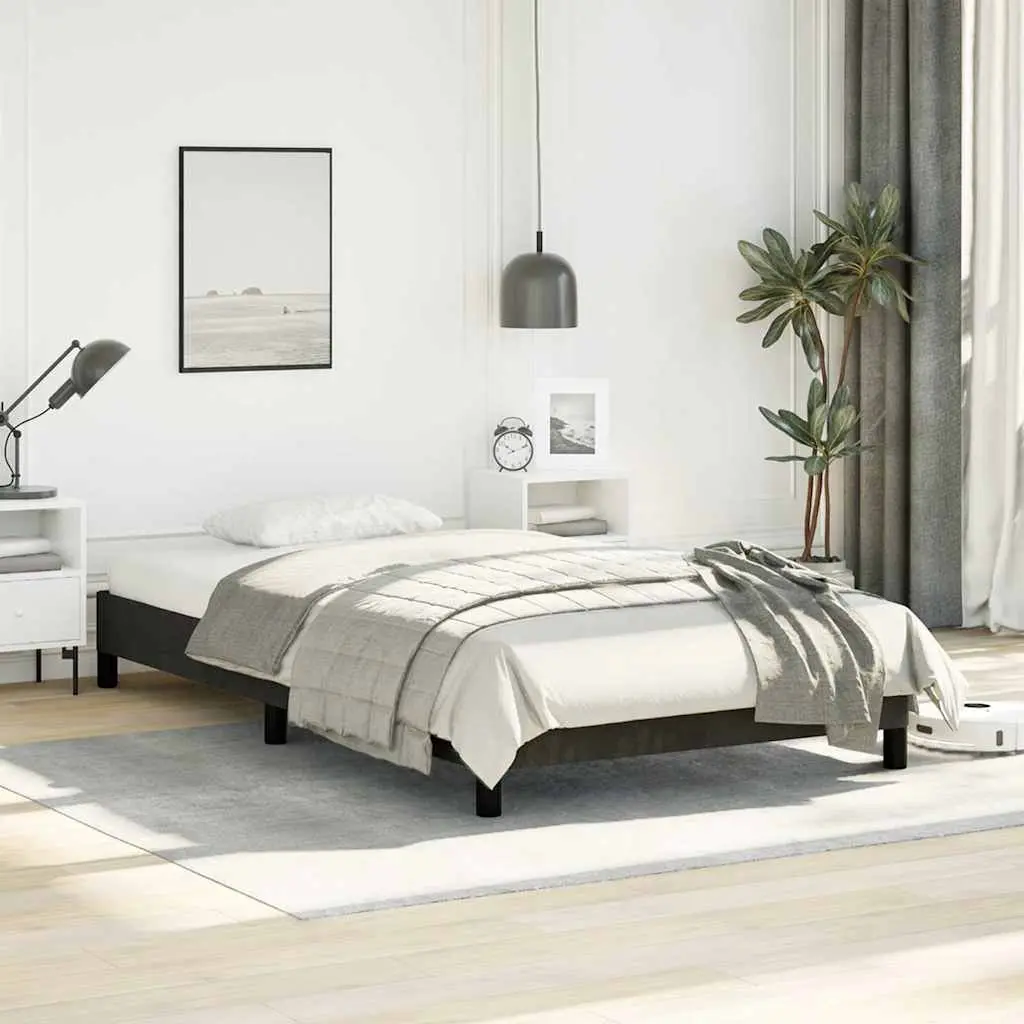 Black Velvet King Single Bed Frame Upholstered Bedroom Furniture