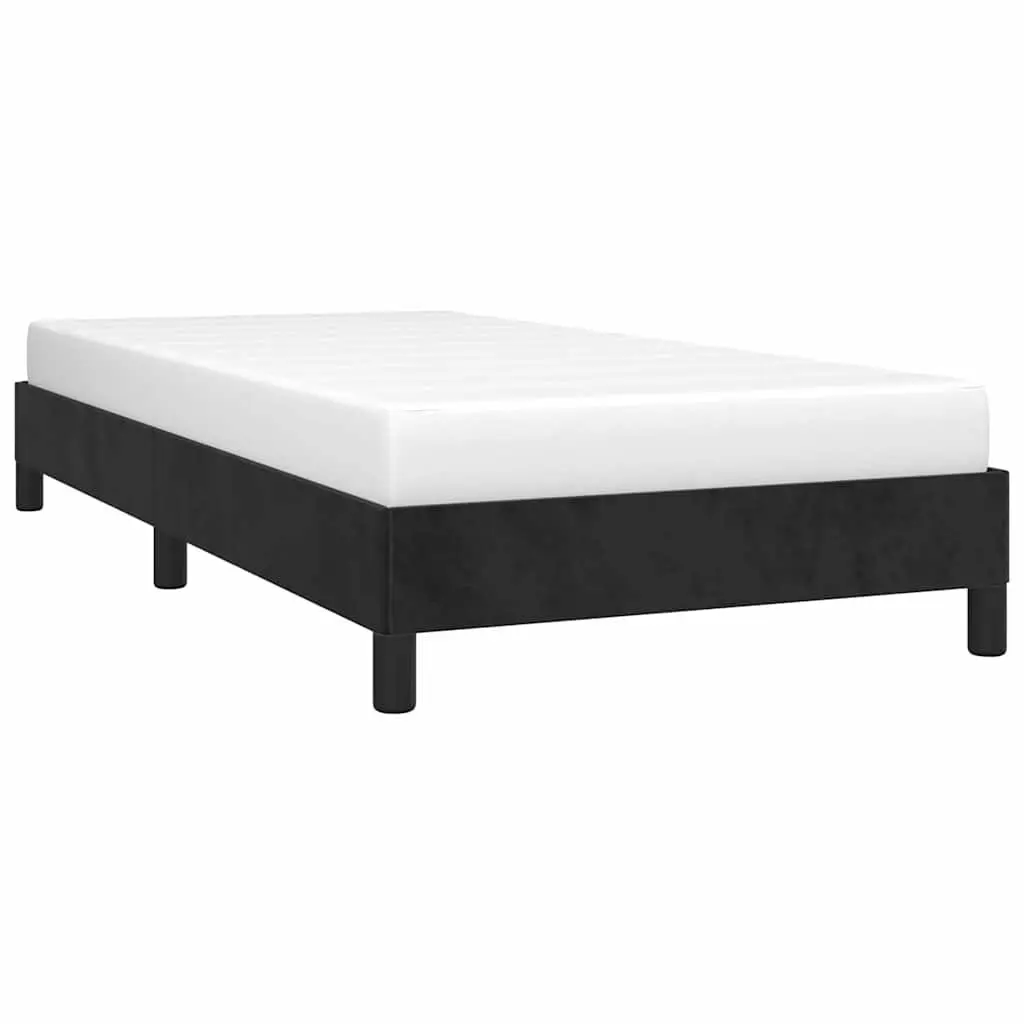 Black Velvet King Single Bed Frame Upholstered Bedroom Furniture