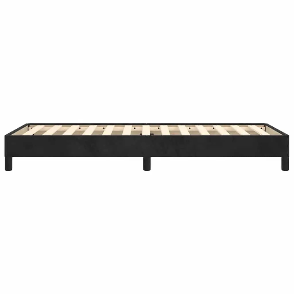Black Velvet King Single Bed Frame Upholstered Bedroom Furniture
