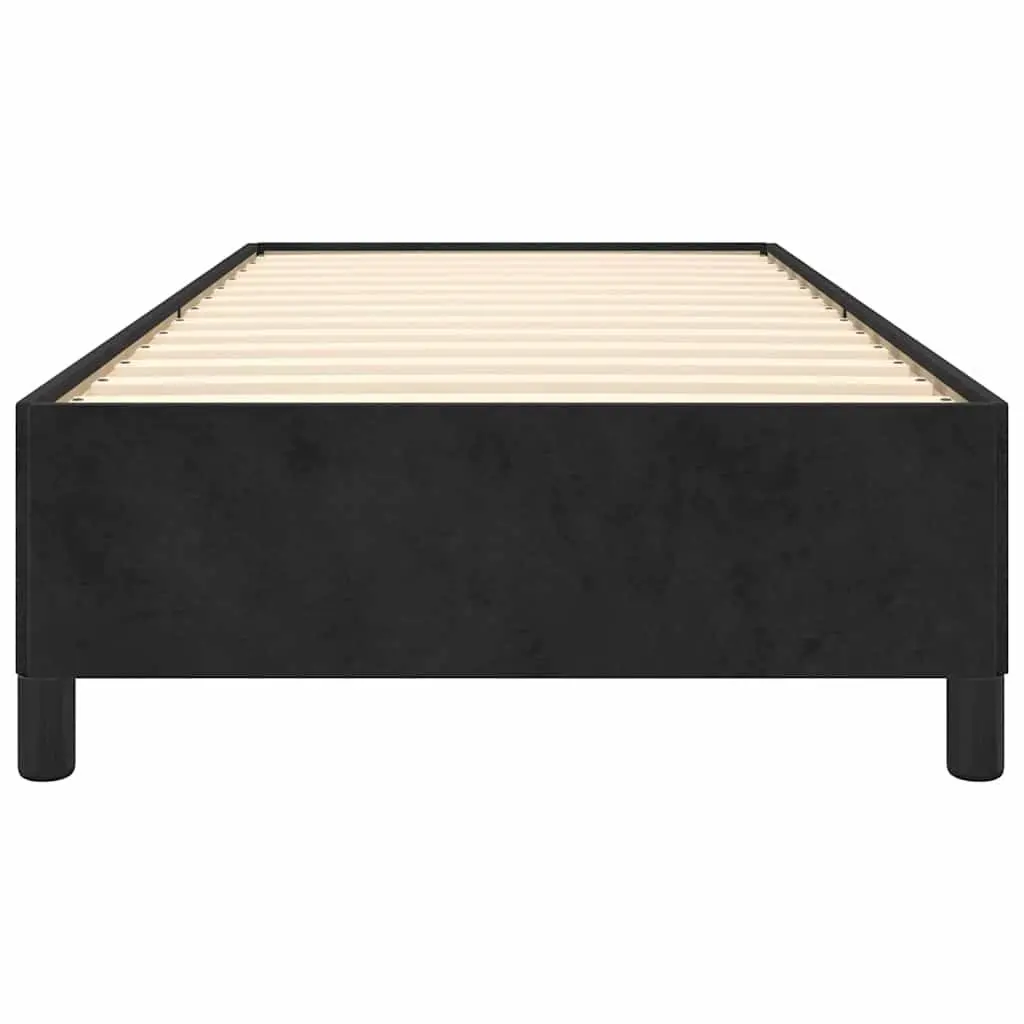King Single Bed Frame Black Velvet Upholstered Platform Bedroom Furniture