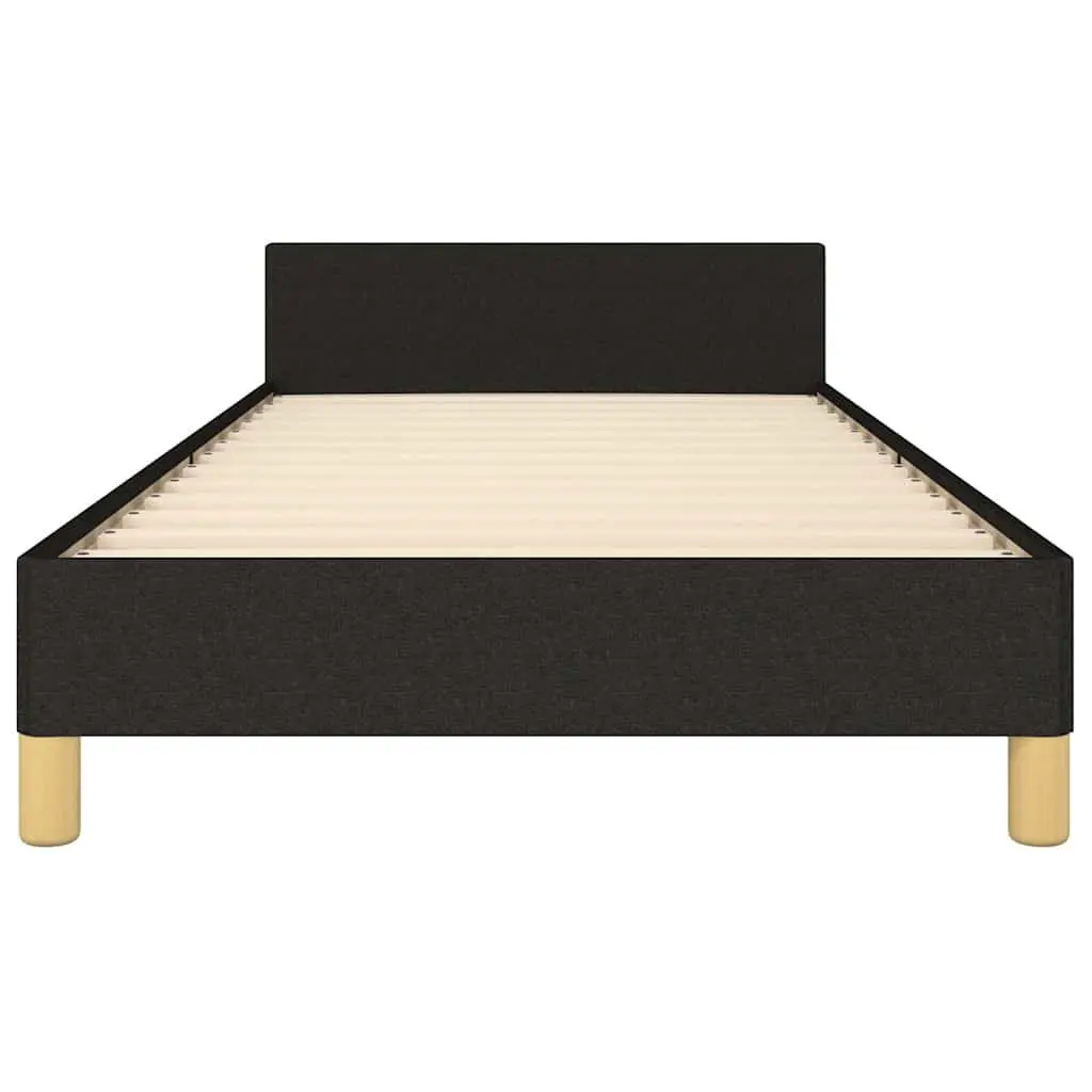 King Single Bed Frame Black Fabric Upholstered Bedroom Furniture No Mattress