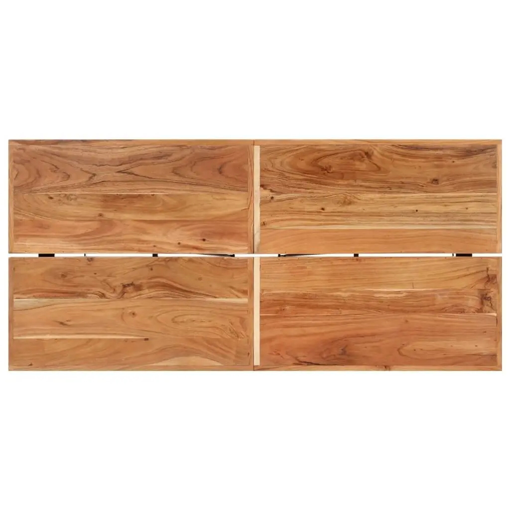 Bar Table Solid Acacia Wood Iron Frame 150x70x107 cm
