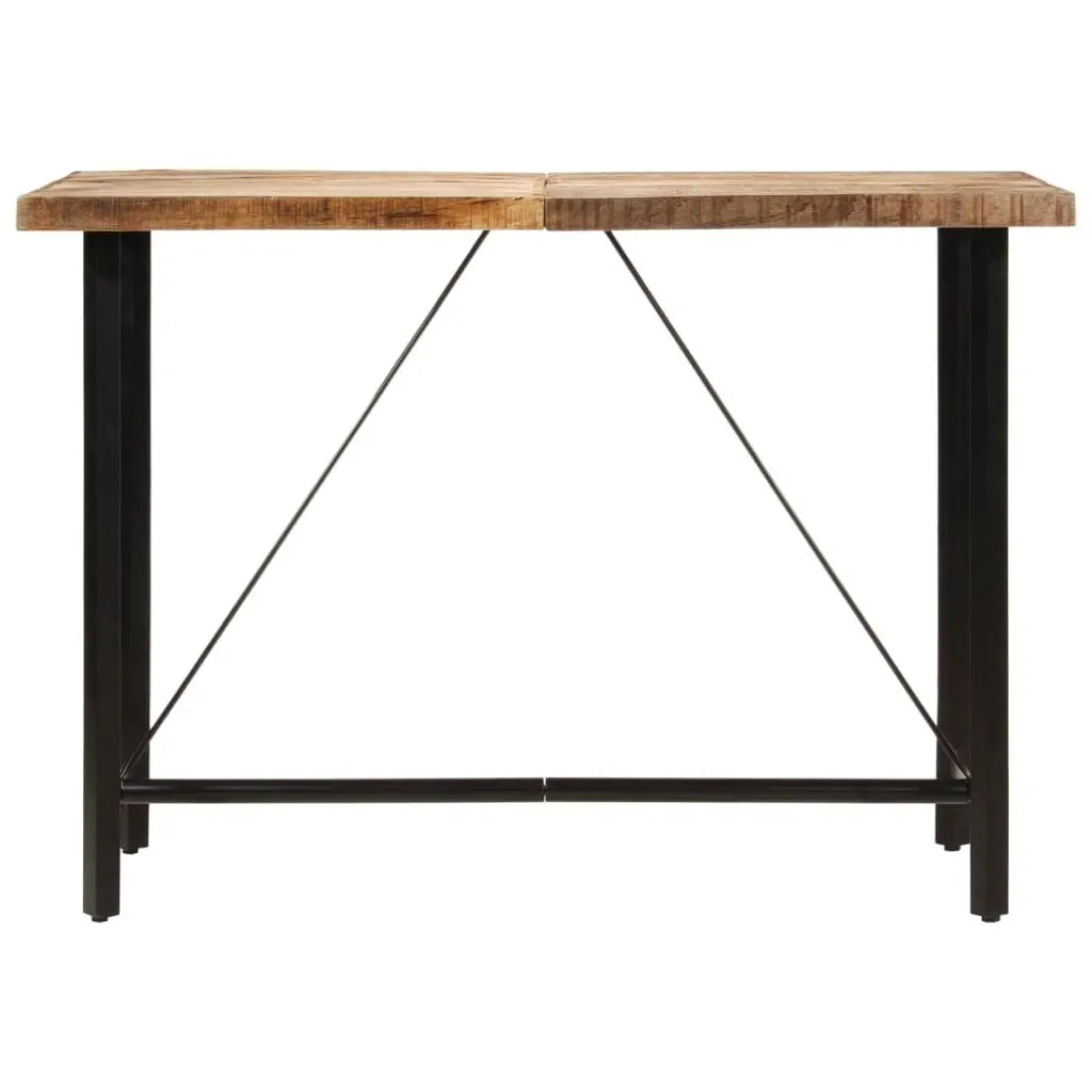 Bar Table Solid Mango Wood Iron Frame 150x70x107 cm