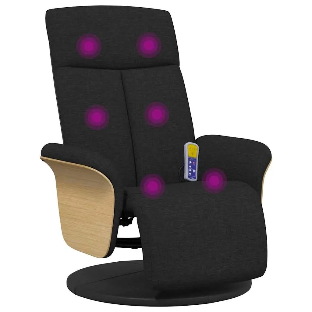 Massage Recliner Chair Adjustable Swivel Black