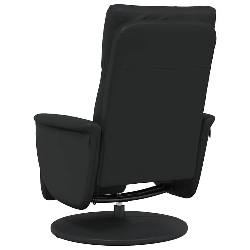 Massage Chair Recliner Swivel Vibration Therapy Adjustable Footrest Black Faux Leather