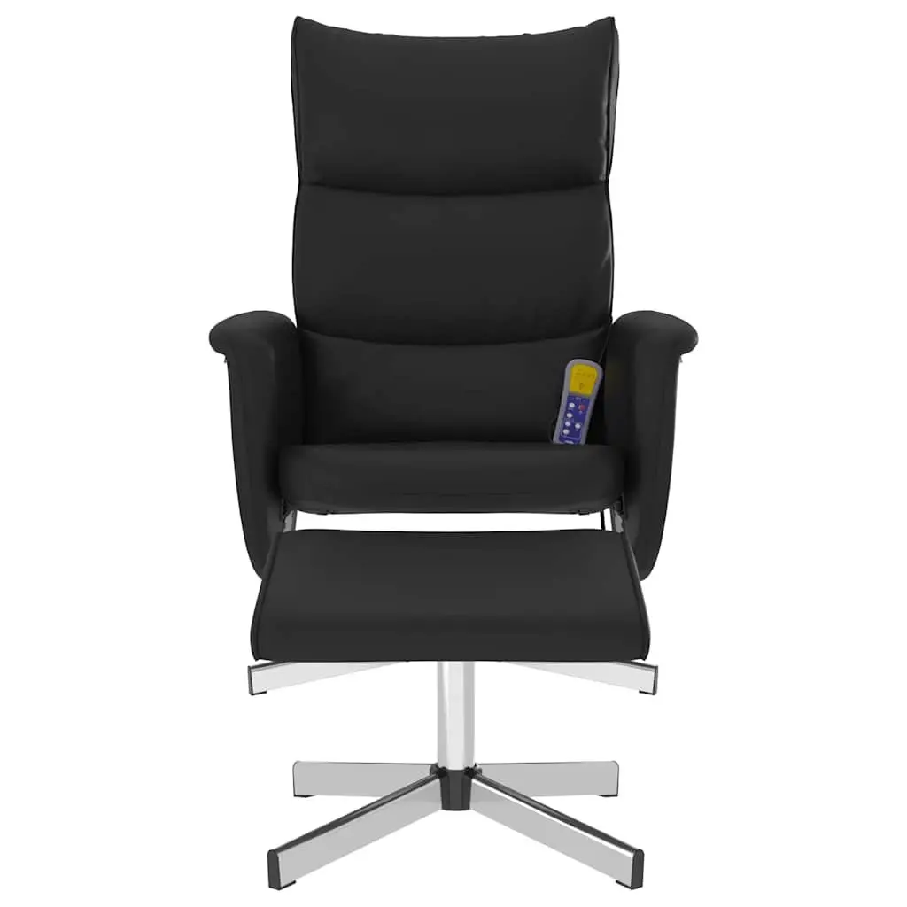Massage Recliner Chair Faux Leather Vibration Therapy 360 Degree Swivel