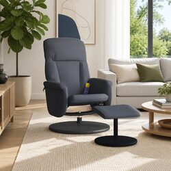 Your New Dark Grey Massage Recliner with Footstool Awaits