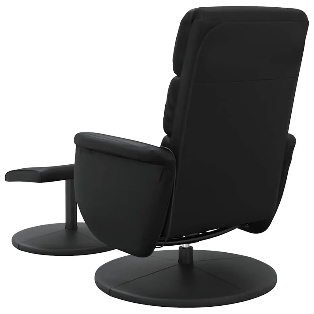 Massage Recliner Chair with Footstool Swivel Armchair Faux Leather Lounge Seat