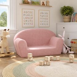 Your Child's Soft Pink 2-Seater Sofa - Cozy and Safe