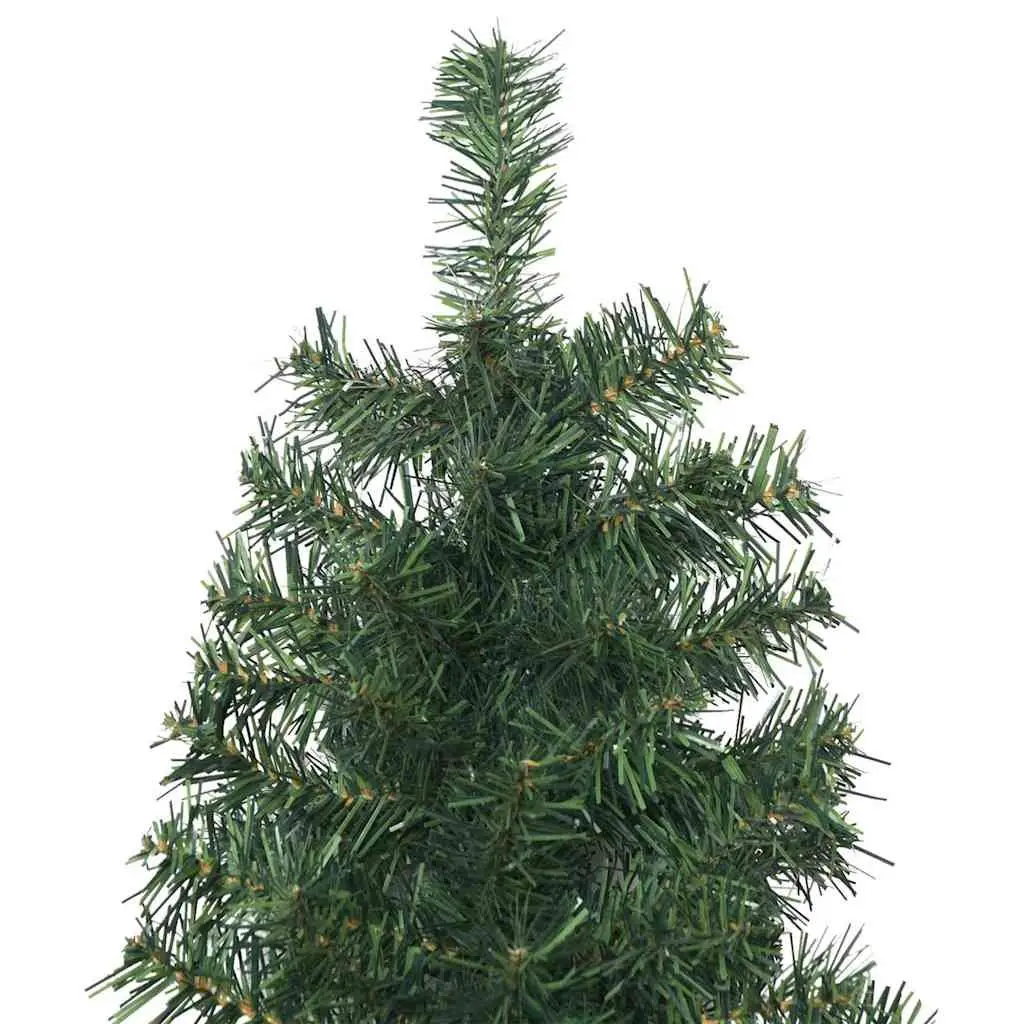 Artificial Slim Pencil Christmas Tree 270cm Green with Metal Stand for Holiday Decoration