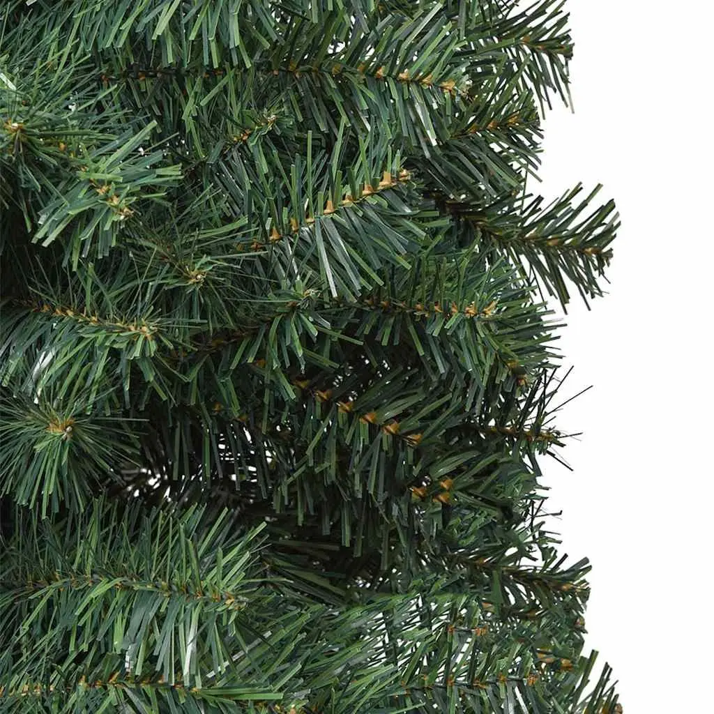 Artificial Slim Pencil Christmas Tree 270cm Green with Metal Stand for Holiday Decoration
