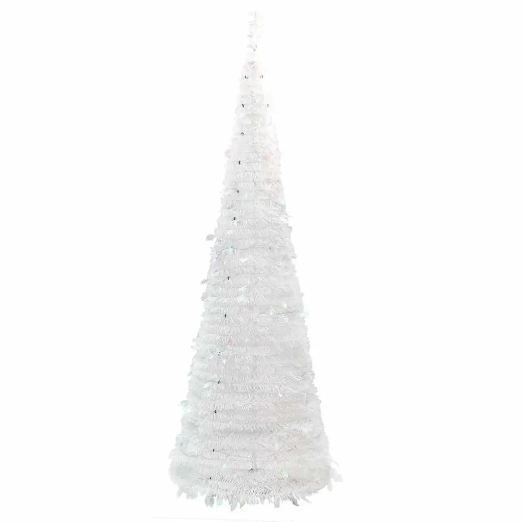 Artificial Christmas Tree Pop-Up White 180cm 150 LEDs 8 Lighting Modes