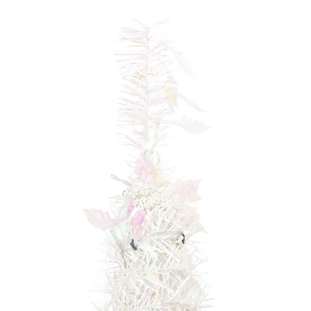 Artificial Christmas Tree Pop-Up 210cm White with 200 LEDs and 8 Lighting Modes
