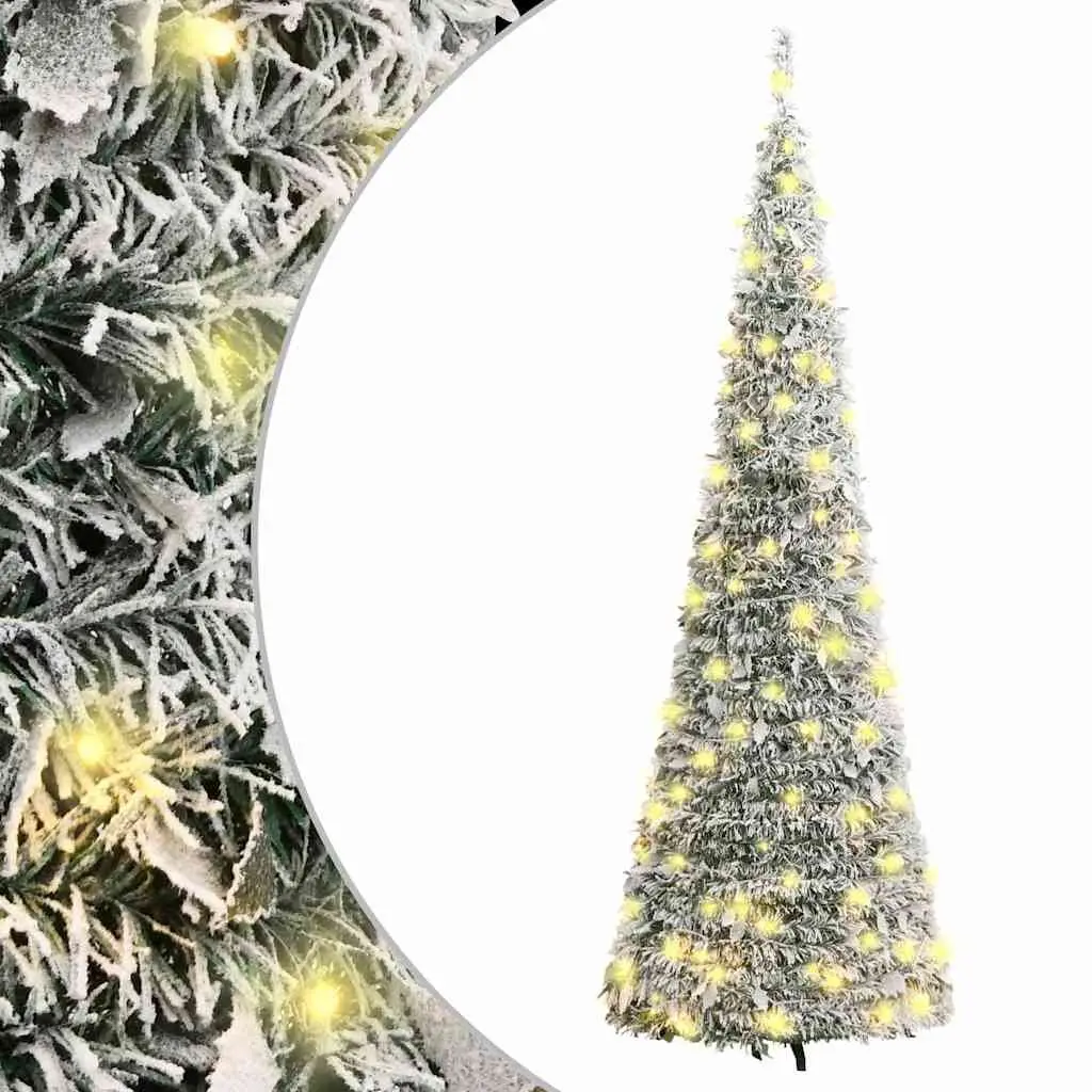 120cm White Flocked Tree