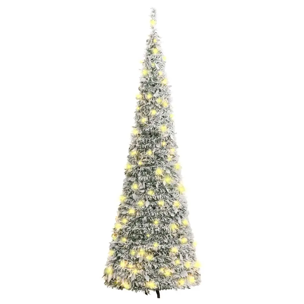120cm White Flocked Tree