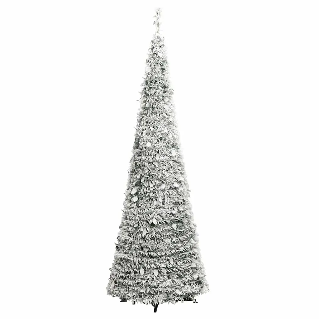 120cm White Flocked Tree