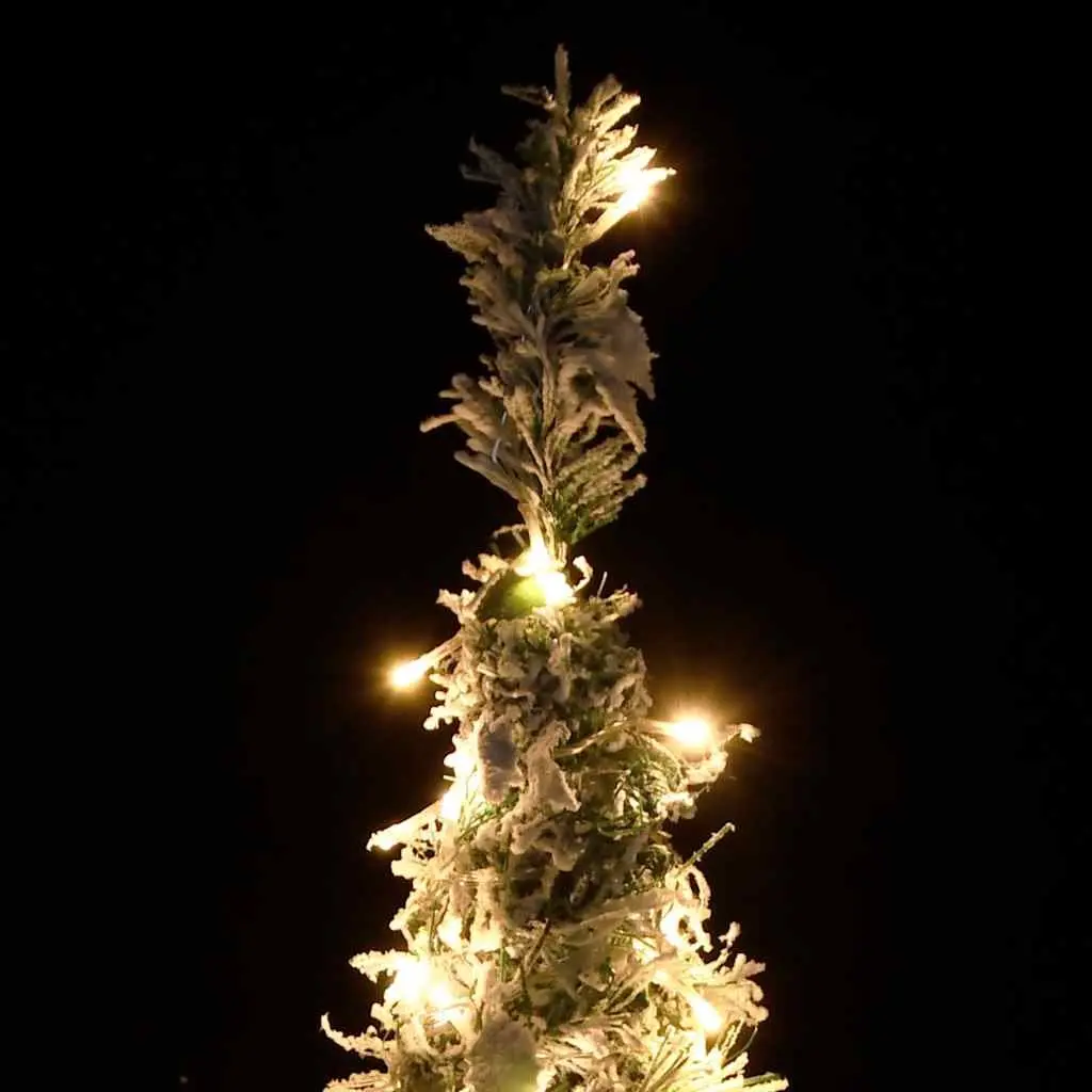 120cm White Flocked Tree