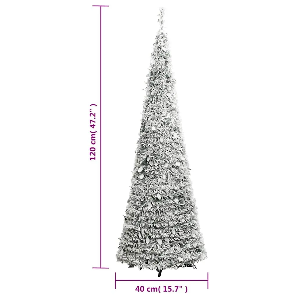 120cm White Flocked Tree