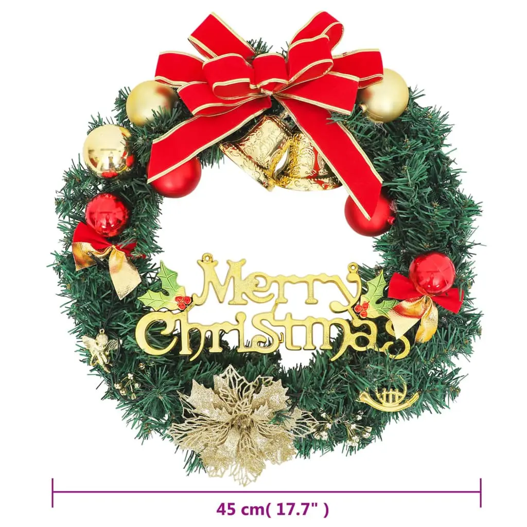 Christmas Wreath Green 45cm with 20 LED Lights