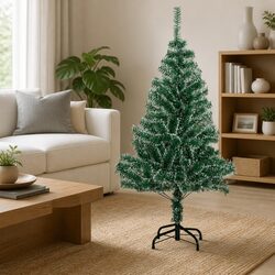 Friendly 150cm Green Artificial Christmas Tree with Snow