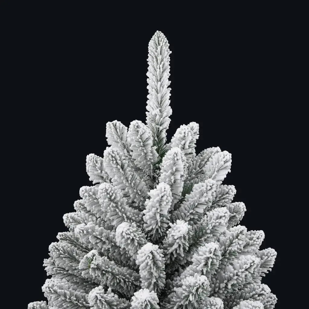 Artificial Christmas Tree Hinged Construction 150 cm Flocked Snow White