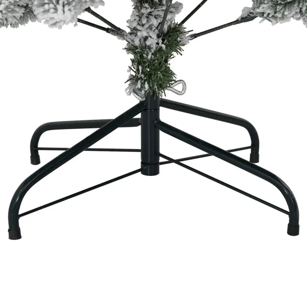 Artificial Christmas Tree Hinged Construction 150 cm Flocked Snow White