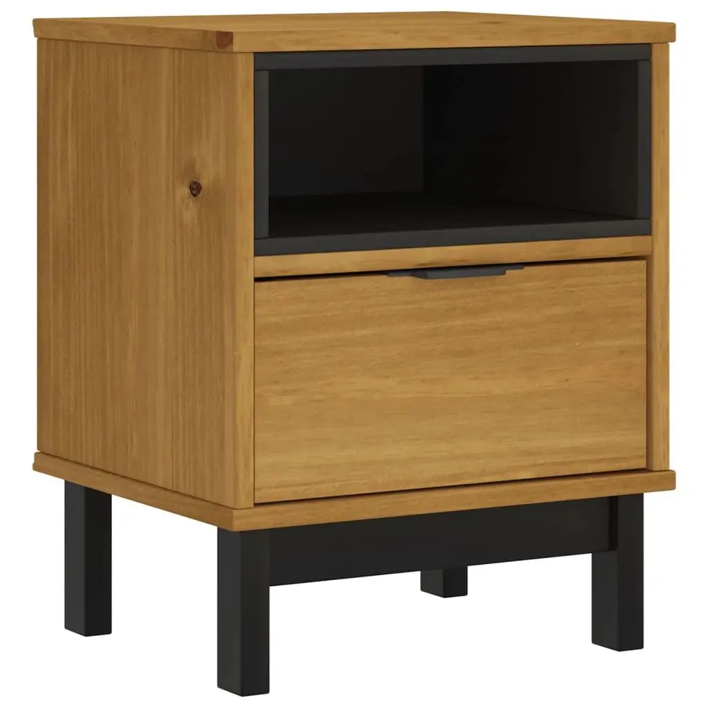 Brown Bedside Cabinet 40x35x50 cm in Pine