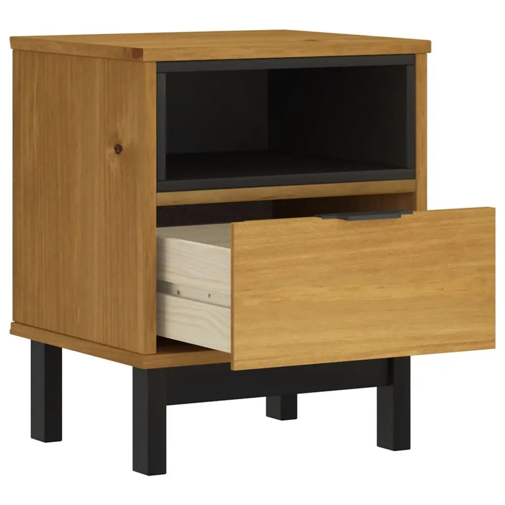 Brown Bedside Cabinet 40x35x50 cm in Pine
