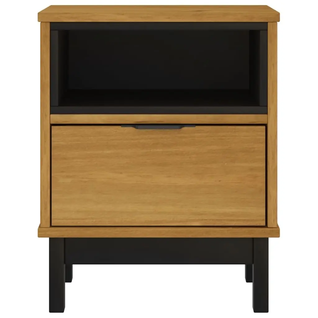 Brown Bedside Cabinet 40x35x50 cm in Pine