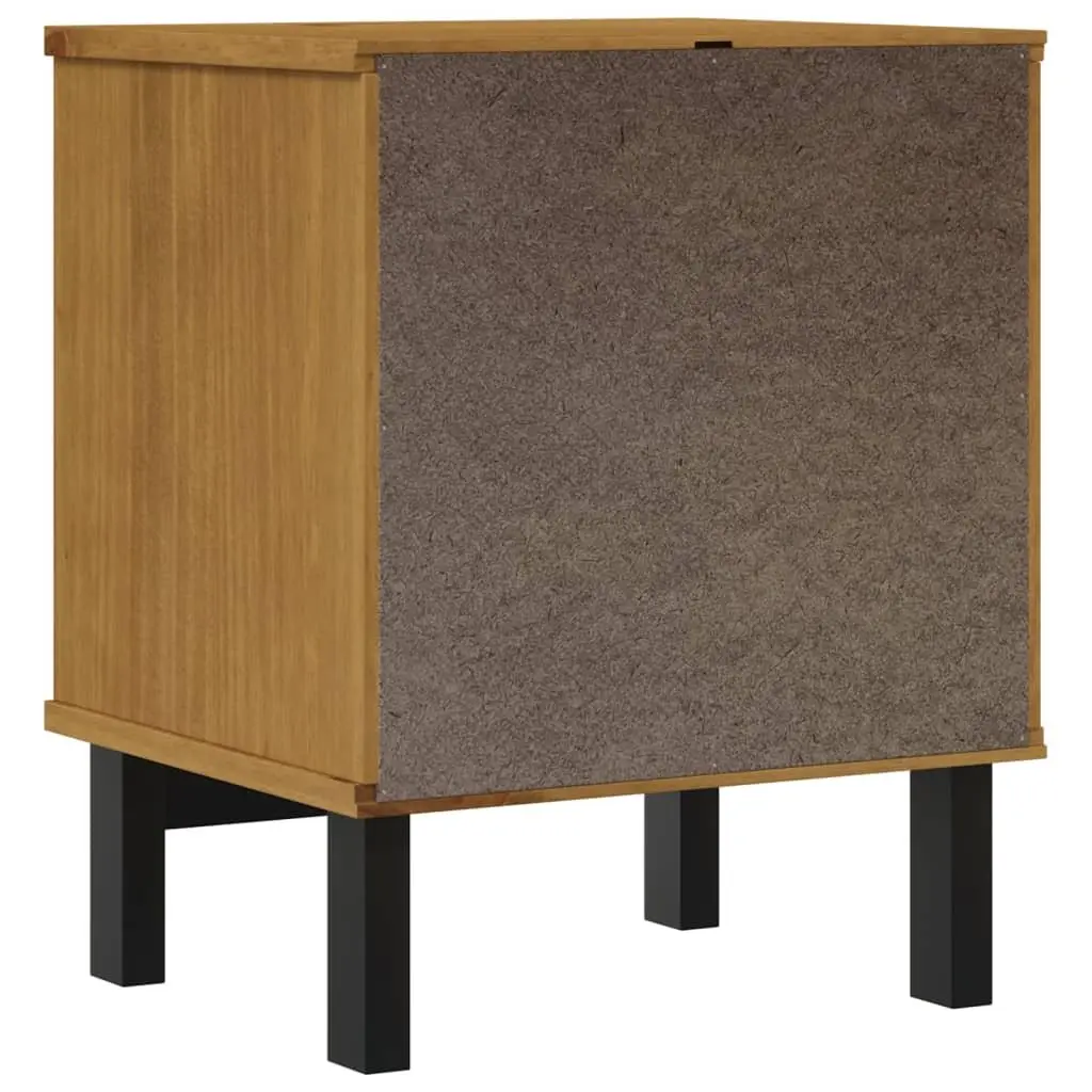 Brown Bedside Cabinet 40x35x50 cm in Pine